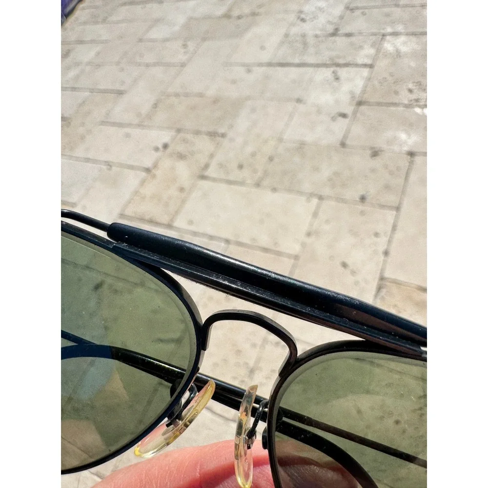 Ray-Ban Shooter Sunglasses Black Vintage B&L Aviator‎ G-15 Lens USA Made 1980's